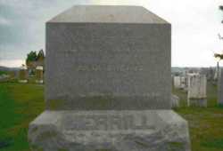 Gravestone of Edmond and Mary's son Horace Merrill and his wife Julia