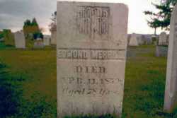 Gravestone of Edmond Merrill