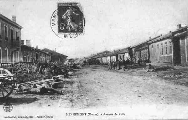 Post card of Hennemont, France