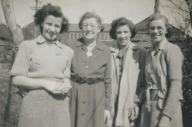 The Harvey girls: Lilian (known as Ethel to her family), her mother Eva, her sister Mary (known as Jim), and her sister Hyacinth