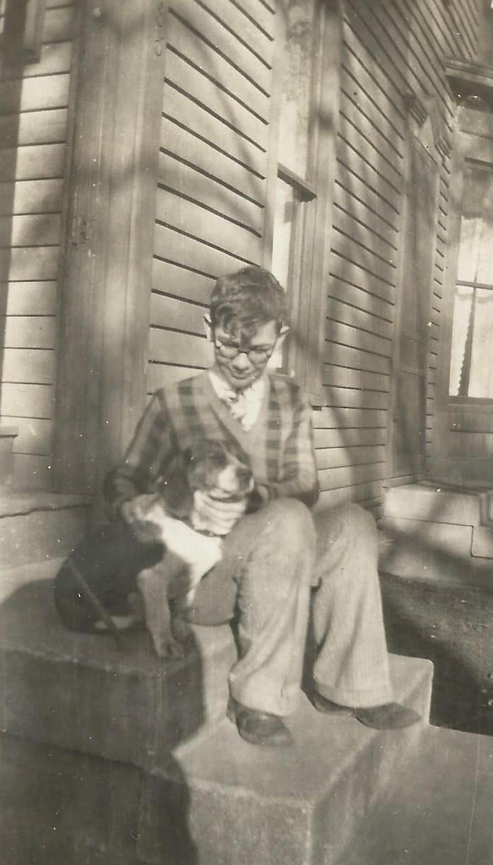James McNitt with unknown dog