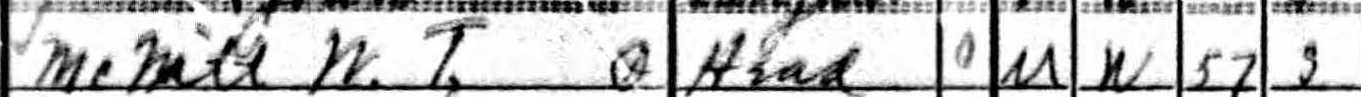 Bill McNitt in the 1940 census of Conklin, Michigan